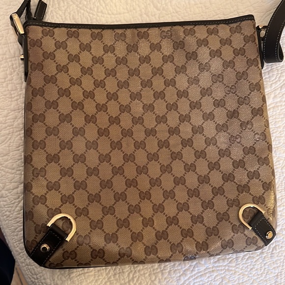 Gucci monogram crossbody crystal canvas and leather bag - Picture 12 of 14